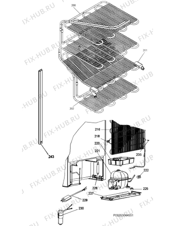 Взрыв-схема холодильника Electrolux EK30410LWE - Схема узла Cooling system 017